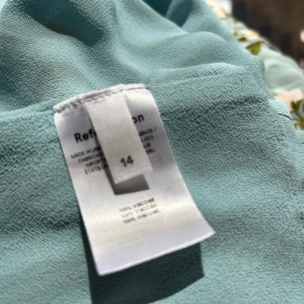 Reformation Enya Floral Dress - Light Blue and Yellow - Picture 5 of 5